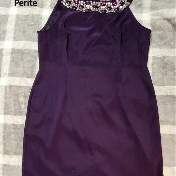 BEAUTIFUL DARK PURPLE DRESS, SIZE 16P FOR SALE!!! - Picture 1 of 4
